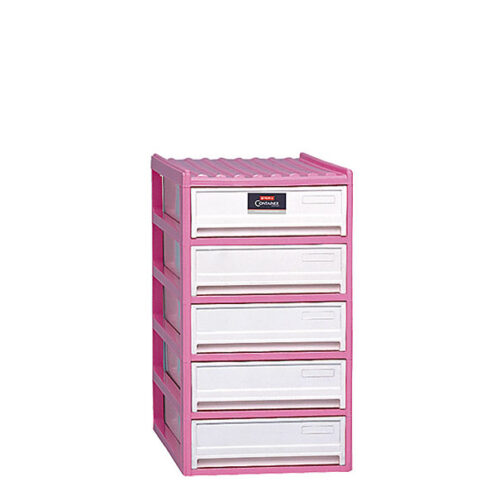 Lemari Laci Plastik 5 Susun Lion Star JC-16 Jumbo Family Container S5 Ukuran 740 x 440 x H 780 mm | Raja Plastik Indonesia