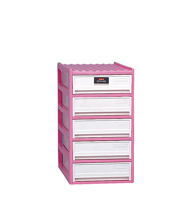 Lemari Laci Plastik 5 Susun Lion Star JC-16 Jumbo Family Container S5 Ukuran 740 x 440 x H 780 mm | Raja Plastik Indonesia