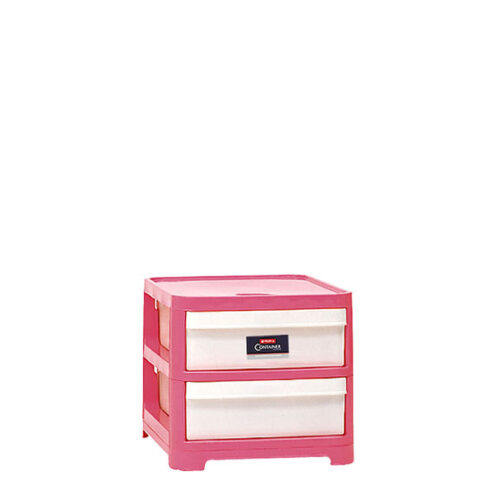 Lemari Laci Plastik Serbaguna 2 Susun Lion Star KC-1 Family Container S2 Ukuran 445 x 375 x H 350 mm | Raja Plastik Indonesia