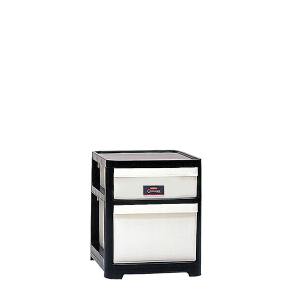 Lemari Laci Plastik Serbaguna 2 Susun Lion Star KC-3 Family Container S1L1 Ukuran 445 x 375 x H 455 mm | Raja Plastik Indonesia