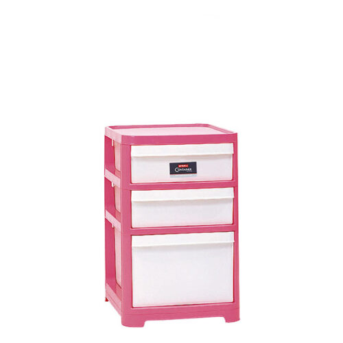 Lemari Laci Plastik Serbaguna 3 Susun Lion Star KC-4 Family Container S2L1 Ukuran 445 x 375 x H 595 mm | Raja Plastik Indonesia