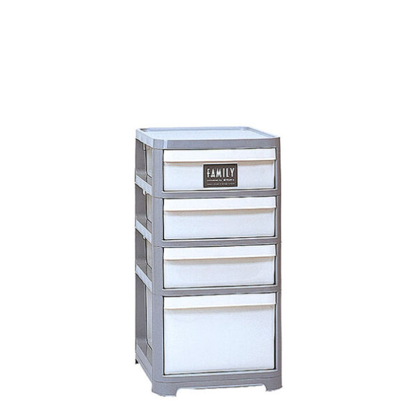 Lemari Laci Plastik Serbaguna 4 Susun Lion Star KC-10 Family Container S3L1 Ukuran 445 x 375 x H 765 mm | Raja Plastik Indonesia