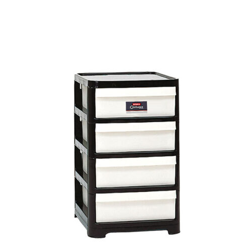 Lemari Laci Plastik Serbaguna 4 Susun Lion Star KC-9 Family Container S4 Ukuran 445 x 375 x H 625 mm | Raja Plastik Indonesia