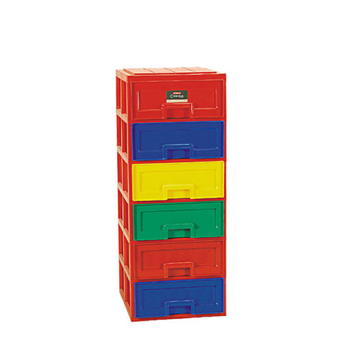 Lemari Laci Plastik Serbaguna Lion Star PC-36 Partner Container 6 Stacks Ukuran 450 x 400 x H 1020 mm | Raja Plastik Indonesia