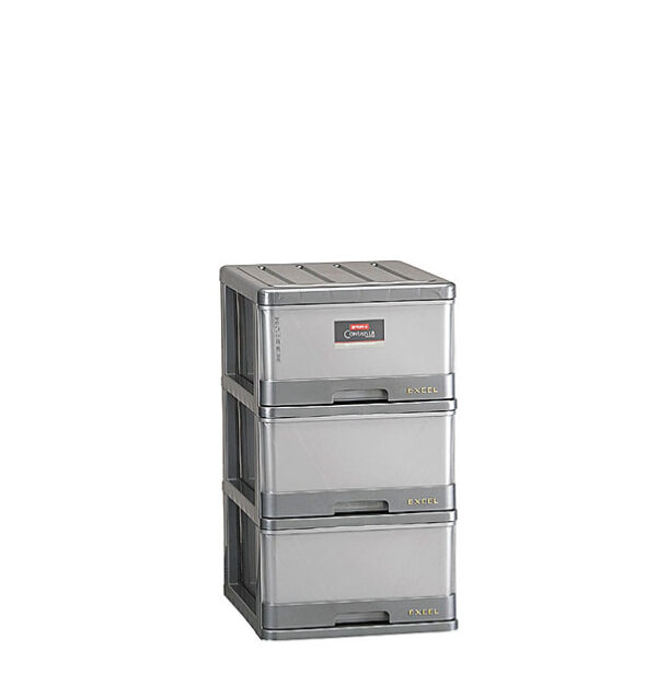 Lemari Pakaian Plastik 3 Susun Lion Star XC-2 Excel Container M-3 Lemari Pakaian Plastik 3 Susun Lion Star XC-2 Excel Container M-3 Ukuran 500 x 400 x H 700 mm | Raja Plastik Indonesia
