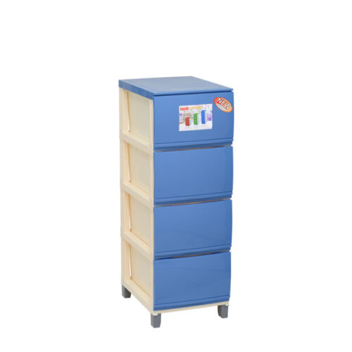 Lemari Pakaian Plastik 4 Laci Lion Star XC-47 Expanzo Container SS-4 (KD) Ukuran 341 x 459 x H 980 mm | Raja Plastik Indonesia