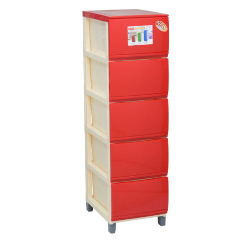 Lemari Pakaian Plastik 5 Laci Lion Star XC-48 Expanzo Container SS-5 (KD) Ukuran 341 x 459 x H 1203 mm | Minimal Order 1 Set | Jual ke Seluruh Indonesia