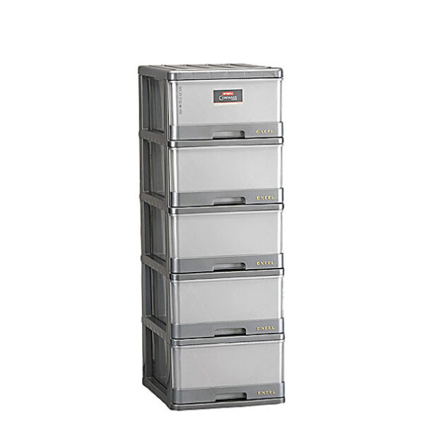 Lemari Pakaian Plastik 5 Susun Lion Star XC-16 Excel Container M-5 Lemari Pakaian Plastik 5 Susun Lion Star XC-16 Excel Container M-5 Ukuran 500 x 400 x H 1140 mm | Raja Plastik Indonesia