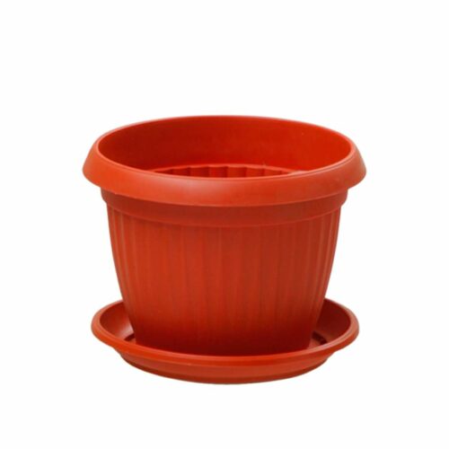 POT BUNGA PLASTIK CLARIS FLORENCE + TATAKAN 5845 CKT | RAJA PLASTIK INDONESIA
