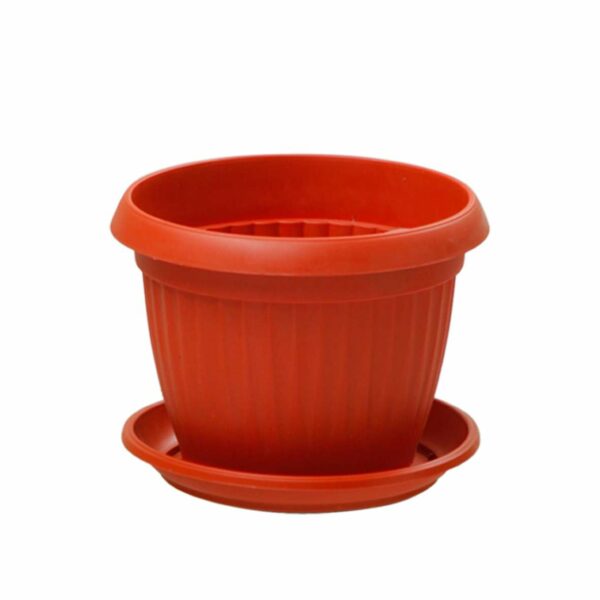 POT BUNGA PLASTIK CLARIS FLORENCE + TATAKAN 5845 CKT | RAJA PLASTIK INDONESIA