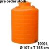 TOREN AIR 1000 LITER PLASTIK DELTA TIPE PT-1000 WATER TANK UKURAN D.107 x T 155 CM | RAJA PLASTIK INDONESIA