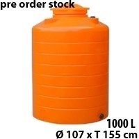 TOREN AIR 1000 LITER PLASTIK DELTA TIPE PT-1000 WATER TANK UKURAN D.107 x T 155 CM | RAJA PLASTIK INDONESIA