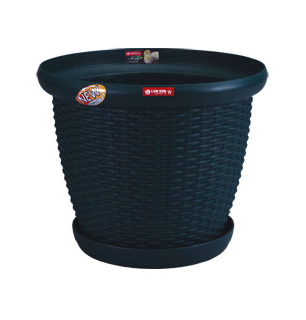 Pot Besar Plastik Diameter 50 cm Lion Star FP-50 Rattan Pot No.16 Ukuran Ø 507 x H 414 mm | Raja Plastik Indonesia
