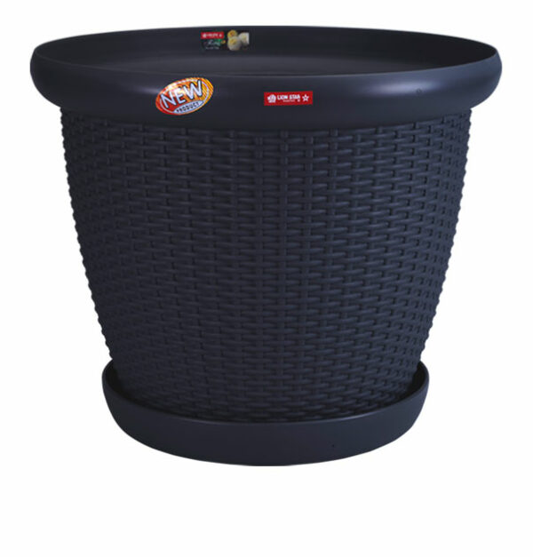 Pot Besar Plastik Diameter 70 cm Lion Star FP-52 Rattan Pot No.20 Ukuran Ø 691 x H 564 mm | Raja Plastik Indonesia