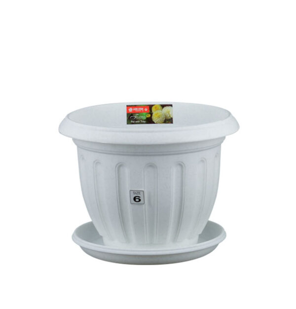 Pot Bunga Plastik Besar Diameter 20 cm Lion Star FP-40 Lotus Pot No.6 Ukuran Ø 215 x H 163 mm | Raja Plastik Indonesia