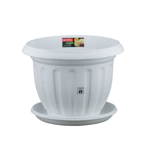 Pot Bunga Plastik Besar Diameter 25 cm Lion Star FP-41 Lotus Pot No.8 Ukuran Ø 254 x H 192 mm | Raja Plastik Indonesia