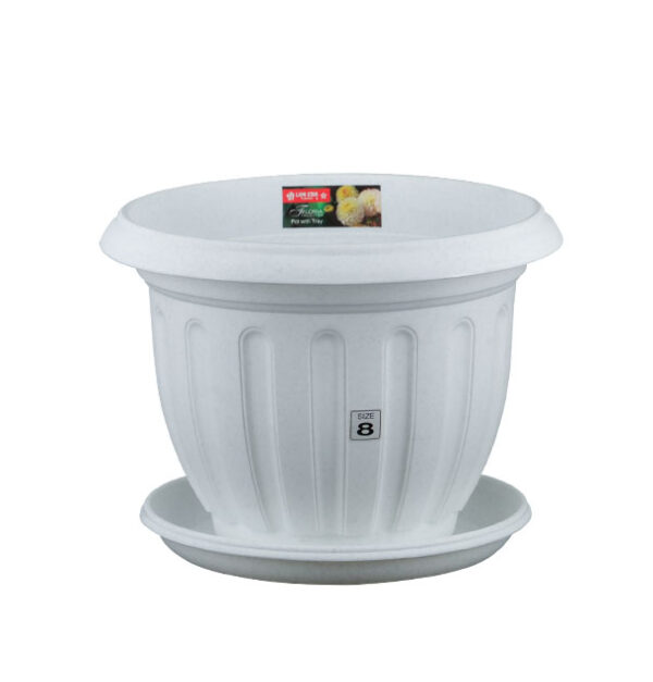 Pot Bunga Plastik Besar Diameter 25 cm Lion Star FP-41 Lotus Pot No.8 Ukuran Ø 254 x H 192 mm | Raja Plastik Indonesia
