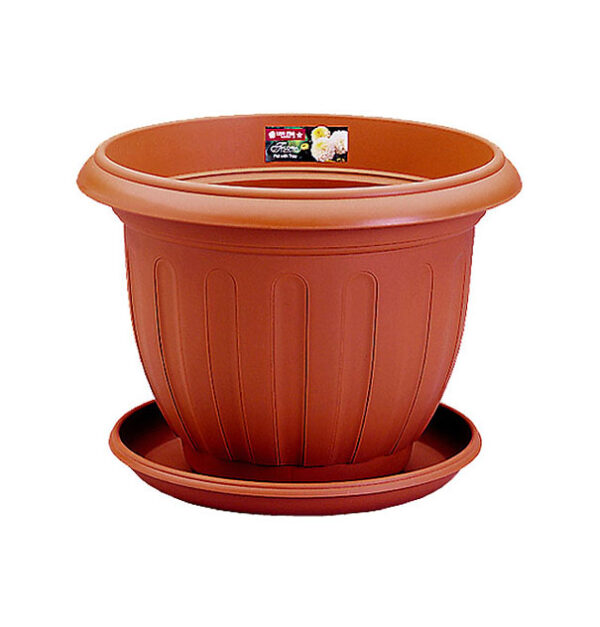 Pot Bunga Plastik Besar Diameter 35 cm Lion Star FP-43 Lotus Pot No.12 Ukuran Ø 350 x H 270 mm | Raja Plastik Indonesia