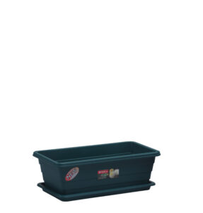 Pot Panjang Plastik Lion Star FP-13 Trivetto Rectangular FP w/ Tray Small Ukuran 285 x 152 x H 100 mm | Raja Plastik Indonesia 