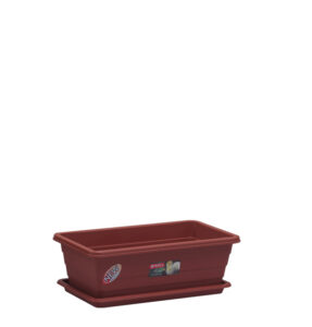 Pot Panjang Plastik Lion Star FP-13 Trivetto Rectangular FP w/ Tray Small Ukuran 285 x 152 x H 100 mm | Raja Plastik Indonesia 