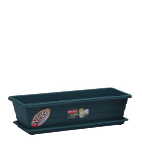 Pot Panjang Plastik Lion Star FP-14 Trivetto Rectangular FP w/ Tray Medium Ukuran 415 x 163 x H 110 mm | Raja Plastik Indonesia