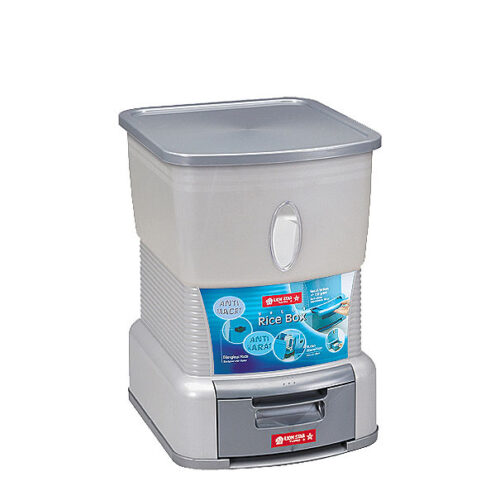 RICE BOX PLASTIK / TEMPAT SIMPAN BERAS 14 KG LION STAR RB-11 VELLA UKURAN 360 x 300 x H 437 mm | RAJA PLASTIK INDONESIA