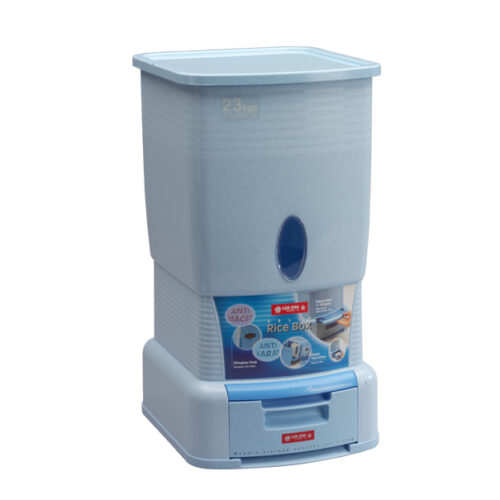 RICE BOX PLASTIK / TEMPAT SIMPAN BERAS 23 KG LION STAR RB-12 VELLA UKURAN 360 x 300 x H 570 mm | RAJA PLASTIK INDONESIA