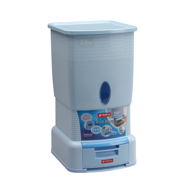 RICE BOX PLASTIK / TEMPAT SIMPAN BERAS 23 KG LION STAR RB-12 VELLA UKURAN 360 x 300 x H 570 mm | RAJA PLASTIK INDONESIA