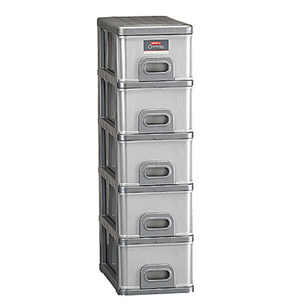 Rak Laci Plastik 5 Susun Lion Star IN-5 Inova Container SS5 Ukuran 490 x 260 x H 920 mm | Raja Plastik Indonesia