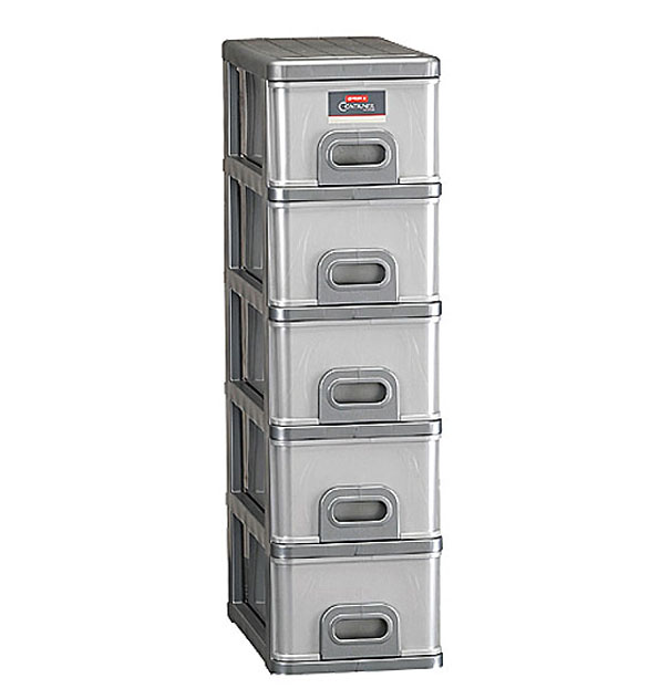 Rak Laci Plastik 5 Susun Lion Star IN-5 Inova Container SS5 Ukuran 490 x 260 x H 920 mm | Raja Plastik Indonesia