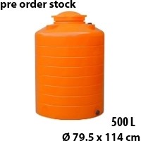 TOREN AIR 500 LITER PLASTIK DELTA TIPE PT-500 WATER TANK, UKURAN D.79.5 x T.114 cm | RAJA PLASTIK INDONESIA