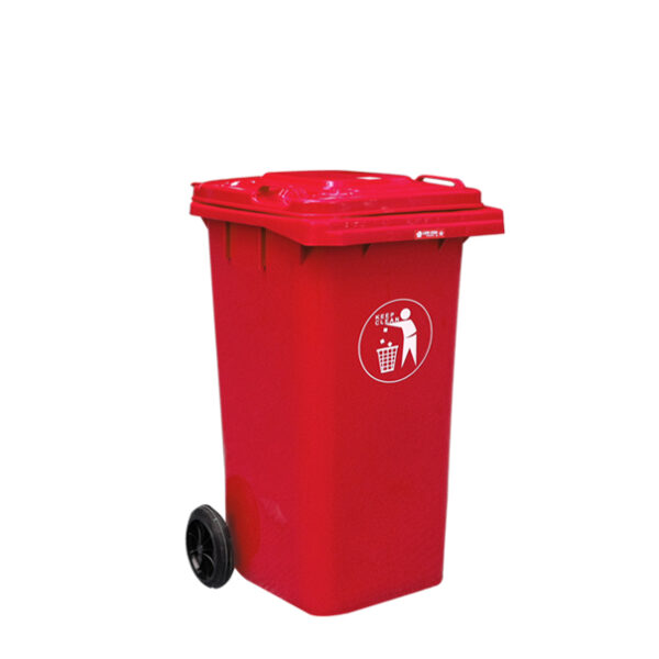 Tempat Sampah Besar Plastik Roda 120 Liter Lion Star C-67 Astana Dust Bin with wheels Ukuran 550 x 480 x H 960 mm | Raja Plastik Indonesia