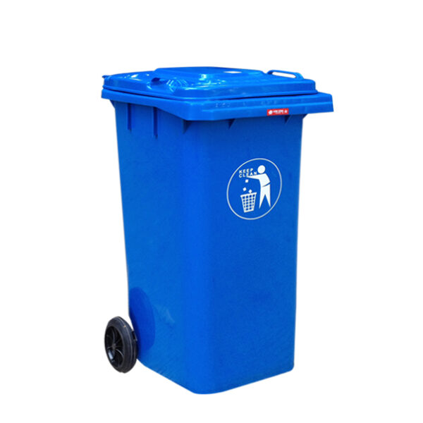 Tempat Sampah Besar Plastik Roda 240 Liter Lion Star C-68 Astana Dust Bin with wheels Ukuran 720 x 590 x H 1060 mm | Raja Plastik Indonesia