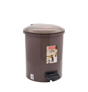 Tempat Sampah Injak Plastik 10 Liter Lion Star C-11 Hiro Round Step On Dustbin Ukuran Ø 265 x H 328 mm | Raja Plastik Indonesia