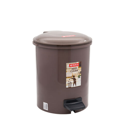 Tempat Sampah Injak Plastik 10 Liter Lion Star C-11 Hiro Round Step On Dustbin Ukuran Ø 265 x H 328 mm | Raja Plastik Indonesia