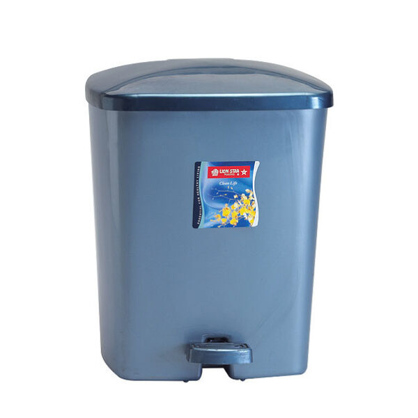 Tempat Sampah Injak Plastik 14 Liter Lion Star C-7 Square Step on Dustbin Ukuran Ø 320 x 310 x 403 mm | Raja Plastik Indonesia
