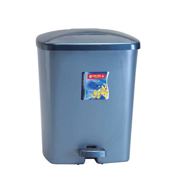 Tempat Sampah Injak Plastik 14 Liter Lion Star C-7 Square Step on Dustbin Ukuran Ø 320 x 310 x 403 mm | Raja Plastik Indonesia