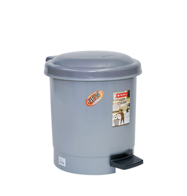 Tempat Sampah Injak Plastik 15 Liter Lion Star C-76 Hiro Round Step On Dustbin Ukuran 315 x 357 x H 374 mm | Raja Plastik Indonesia