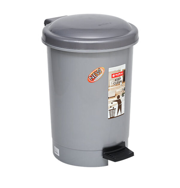 Tempat Sampah Injak Plastik 20 Liter Lion Star C-77 Hiro Round Step On Dustbin Ukuran 315 x 357 x H 461 mm | Raja Plastik Indonesia