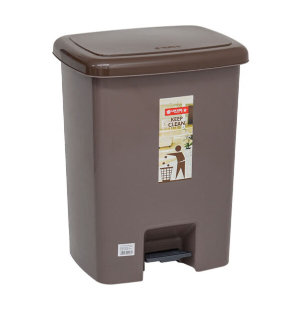 Tempat Sampah Injak Plastik 25 Liter Lion Star C-32 Square Step on Dustbin 355 x 300 x H 465 mm | Raja Plastik Indonesia