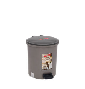 Tempat Sampah Injak Plastik 5 Liter Lion Star C-12 Hiro Round Step On Dustbin Ukuran Ø 224 x H 260 mm | Raja Plastik Indonesia