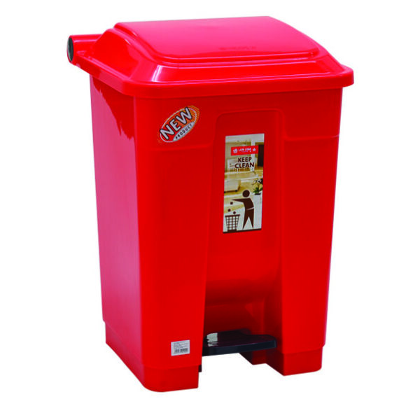 Tempat Sampah Plastik 50 Liter Lion Star C-72 Gomi Dustbin with Pedal Ukuran 420 x 410 x H 610 mm | Raja Plastik Indonesia
