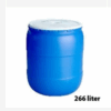 Tong Air Biru Plastik Tutup 266 Liter Kiramas 7427 Water Barrel With Cover Ukuran D.65 x T.82 cm
