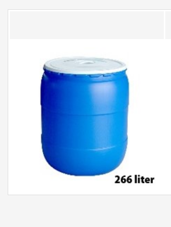 Tong Air Biru Plastik Tutup 266 Liter Kiramas 7427 Water Barrel With Cover Ukuran D.65 x T.82 cm