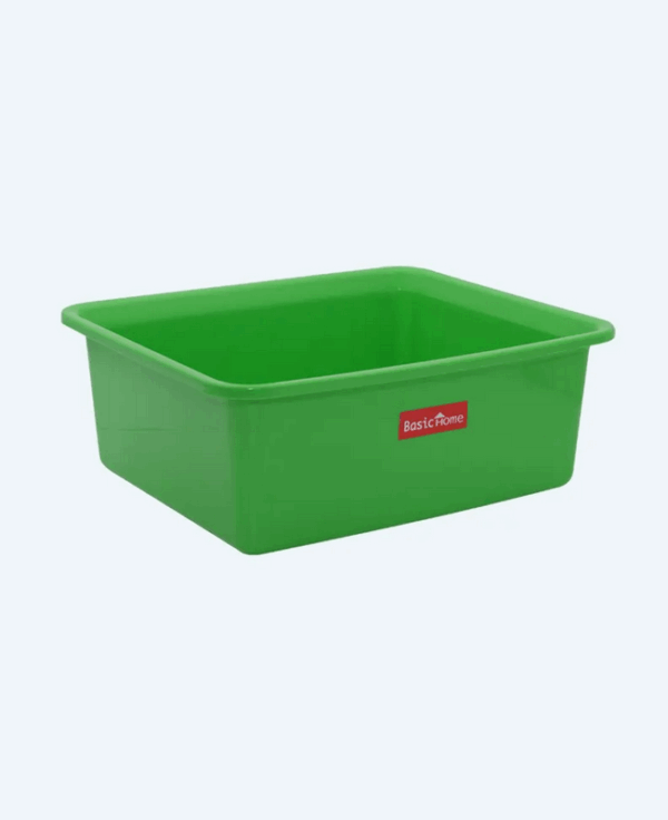 Baskom Plastik Kotak Kecil Basic Home BBA-1 Baskom Segi Deluxe No. 4, Ukuran 335 x 290 x 120 mm | Raja Plastik Indonesia