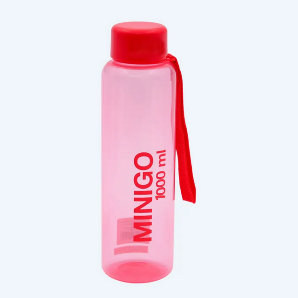 Botol Minum Plastik 1 Liter Basic Home BNN-6 Minigo Bottle 1000 ml, Ukuran Ø 80 x 270 mm | Raja Plastik Indonesia