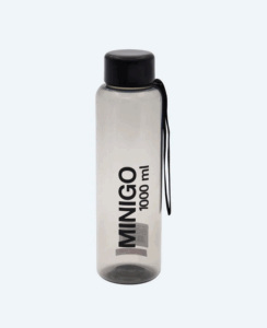 Botol Minum Plastik 1 Liter Basic Home BNN-6 Minigo Bottle 1000 ml, Ukuran Ø 80 x 270 mm | Raja Plastik Indonesia
