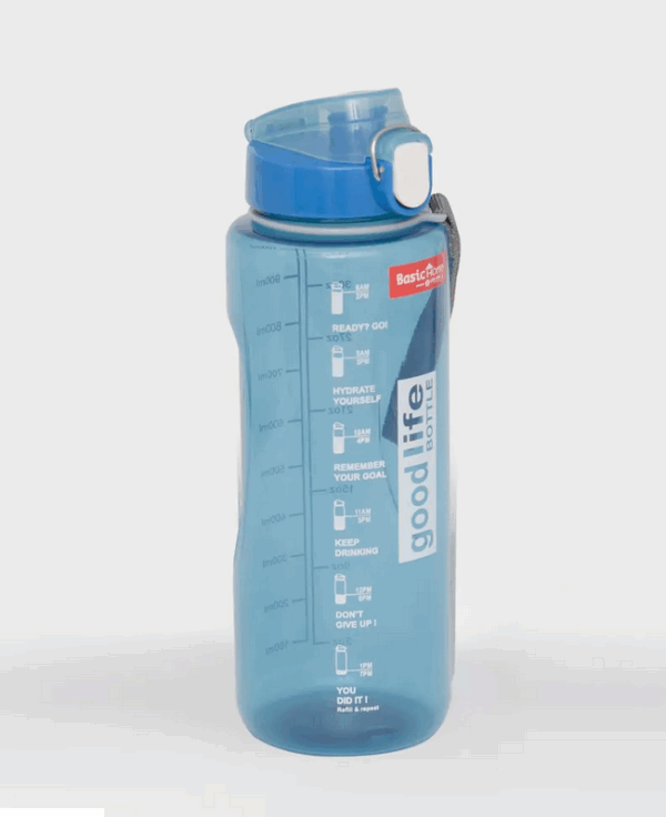 Botol Minum Plastik 1000 ml Basic Home BNN-8 Goodlife Bottle 1 Ltr, Ukuran Ø 90 x H 255 mm | Raja Plastik Indonesia
