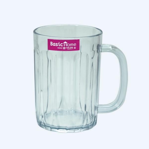 Gelas Plastik Bening Basic Home BGL-6 Barley Glass 350 ml, Ukuran 105 x 77 x 107 mm | Raja Plastik Indonesia