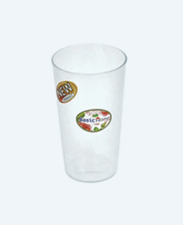 Gelas Plastik Bening Basic Home GL-84 Fresti Cup 450 ml, Ukuran Ø 82 x H 142 mm | Raja Plastik Indonesia